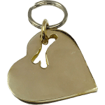 Large Bronze Heart Cut-Out Bone Tag