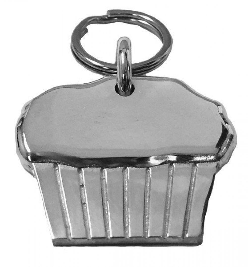 Large Cupcake Tag Sterling Silver
