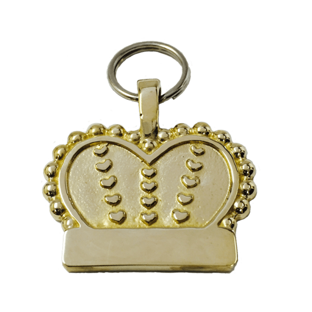Medium Bronze Crown & Heart Tag