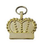 Medium Bronze Crown & Heart Tag