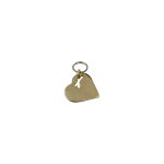 Tiny Bronze Heart Cut-Out Bone Tag